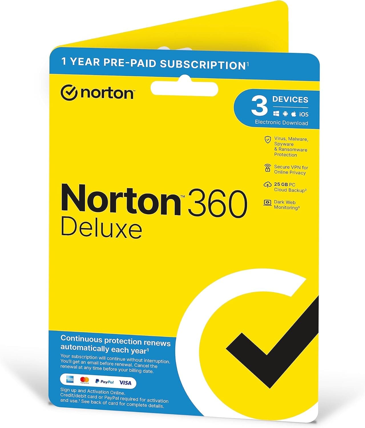 Norton SUB 360 Deluxe 3 Device 1 Year
