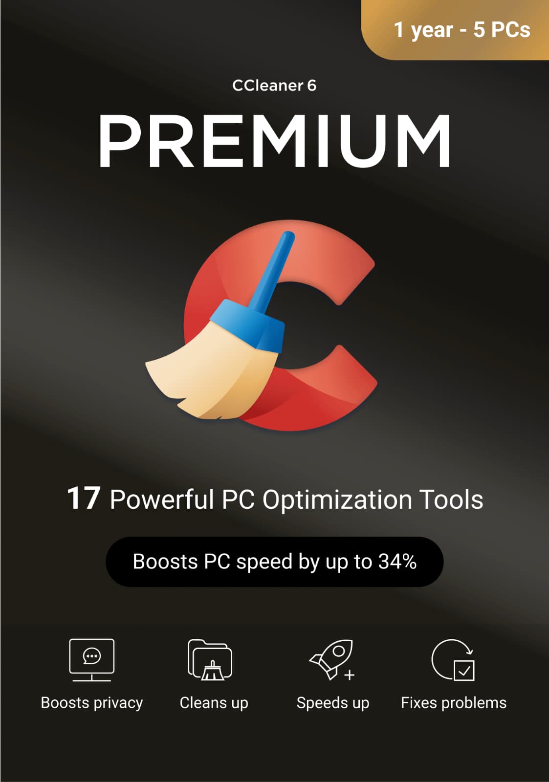CCleaner Premium 5 Geräte 1 Jahr