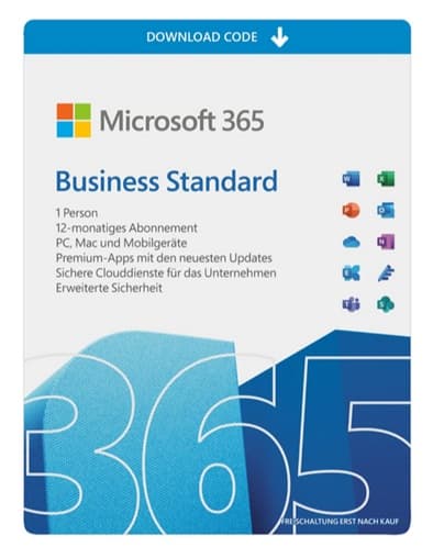 Microsoft 365 Business Standard (15U/1Y) PC/MAC ESD